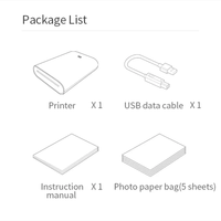 Imprimante photo portable Mi originale 500mAh 300dpi Micro-USB AR Zink Impression sans encre Imprimante photo miniature intelligente