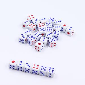 Dados pequeños poliédricos blancos y negros D6 con esquinas rectas, dados de juego con puntos, juguetes para juegos de casino, dados personalizados, componentes de plástico - Product Image 3