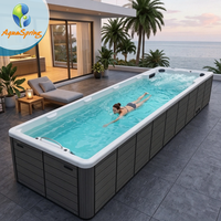 Kolam Renang Akrilik High Performance 7.8m Endless Swim Spa dengan Sistem Aliran Balik untuk Latihan Renang Profesional