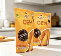 Sachet Doypack Orange Personnalisé Imprimé avec Fermeture Ziplock pour Croquettes de Poulet Surgelées, Emballage Alimentaire en Mylar