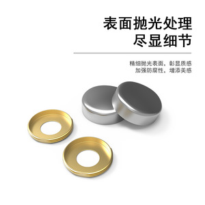 Tachuelas de Espejo de Aleación de Zinc de 20 mm, Cubiertas Duraderas para Fijación de Puertas de Armario, Diseño Minimalista - Product Image 1