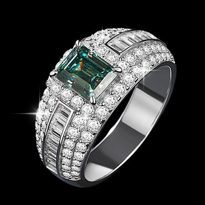 <span class=keywords><strong>Anillo</strong></span> <span class=keywords><strong>de</strong></span> Plata <span class=keywords><strong>de</strong></span> Ley S925 <span class=keywords><strong>con</strong></span> Incrustaciones <span class=keywords><strong>de</strong></span> Diamantes Completas, Corte <span class=keywords><strong>Esmeralda</strong></span>, Moissanita Verde <span class=keywords><strong>de</strong></span> 2 Quilates, para <span class=keywords><strong>Hombre</strong></span>, <span class=keywords><strong>Anillo</strong></span> <span class=keywords><strong>de</strong></span> Boda, Listo para Enviar - Product Image 1