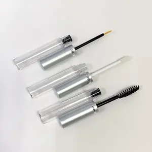 4.5ml Custom Aluminum Quto Anime Eyelash Growth Magic Eyeliner AdhesiveTube Silver Oil Empty Container