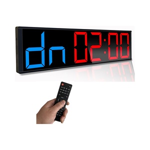 Remote Control Fitness Gym Boxing Timer <b>Digital</b> Countdown Timer Interval Workouts Training Timer <b>Digital</b> <b>Wall</b> <b>Clock</b> Stopwatch - Product Image 1