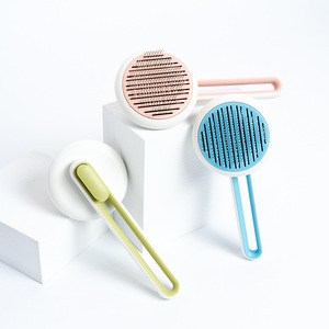 <b>Pet</b> Self Cleaning Needle Comb For Dog With ABS Stainless Steel Needles <b>Pet</b> Grooming Tool - Product Image 1