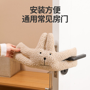 Tope de puerta de peluche de oso pardo con forma de dibujos animados, de montaje en suelo, de goma, antipinzamiento, protector para habitación de bebés y niños - Product Image 3