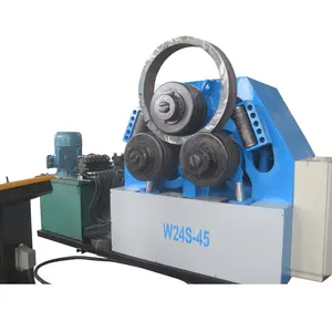 W24S-45 Channel Angle Iron Automatic Full Hydraulics Tube Bending CNC Bending Profiles Machine