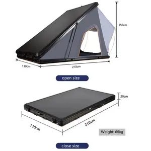 Remaco campeggio alluminio 4 persone tetto tenda auto tetto tenda triangolo Clamshell Hard Shell Top tenda da tetto