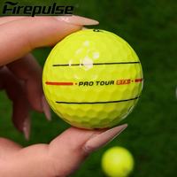 Balles de golf en uréthane FBS, best-sellers, 4 pièces, jaune fluorescent, balles de golf d'alignement, fabricant direct d'usine OEM