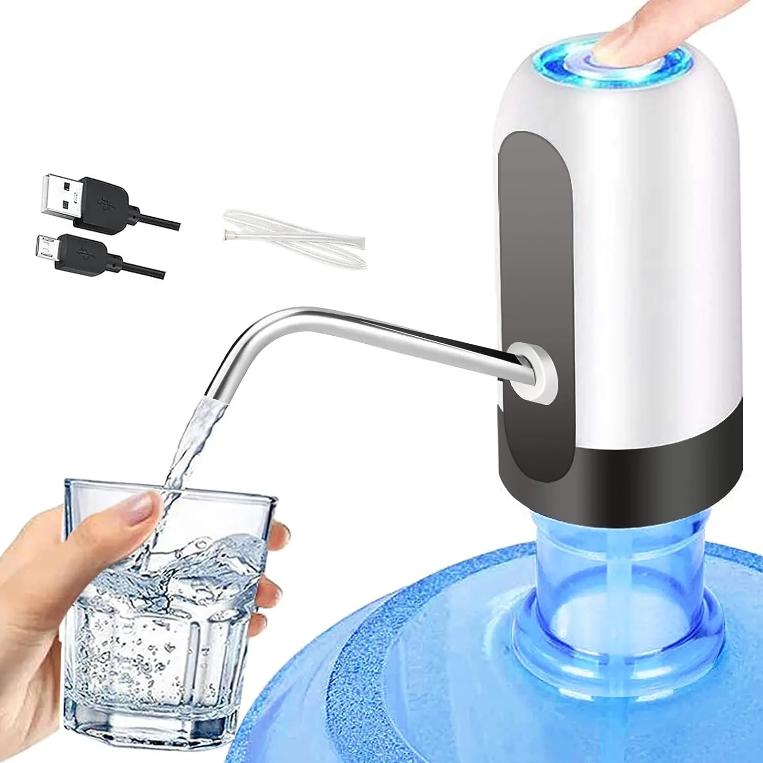 DC Touch Usb Smart Flojet Mini botella automática eléctrica bomba dispensadora de agua portátil botella de 5 galones inalámbrico De Agua 12V Oem