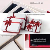 Kotak kemasan hadiah Logo kustom paket kertas pernikahan pita bisnis kecil dengan tutup ramah lingkungan dan kotak dasar
