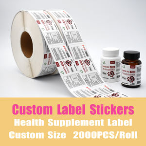 Étiquettes personnalisées pour compléments alimentaires, autocollants en vinyle brillant/mat adhésifs pour flacons de vitamines/pilules, sur mesure - Product Image 4