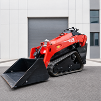 Chargeuse compacte sur chenilles à moteur diesel durable, machine stable et compacte pour le chargement de matériaux de construction et l'excavation sur site