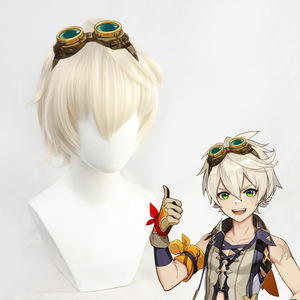 Perruques de cosplay Venti Keqing <span class=keywords><strong>Barbara</strong></span> Diluc Kaeya Noelle Traveler Lumine Aether Amber, synthétiques, résistantes à la chaleur, unisexes, pour adultes, en gros - Product Image 3