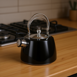 Hervidor de agua Schulte-U Flute Kettle Louis de acero inoxidable negro para usar en la estufa - Product Image 3