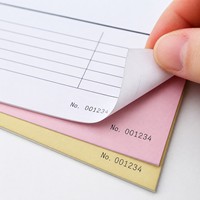 Bloc de papier autocopiant perforé pour reçus et factures, usage bureautique