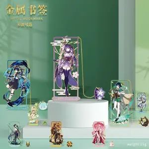 Genshin impacto borla colgante Metal marcapáginas Raiden <span class=keywords><strong>Shogun</strong></span> Zhongli <span class=keywords><strong>Yae</strong></span> Miko Nahida Xiao diario libro Clip - Product Image 1