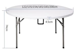 Trung Quốc Bán Buôn Hiện Đại Kim Loại Ngoài Trời Tiệc Vòng Nhựa Gấp Bảng - Product Image 4