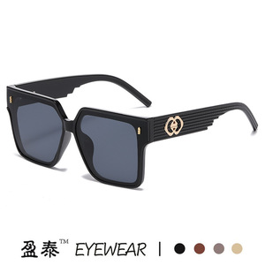 Square <b>Frame</b> Sunglasses <b>Grey</b> PC UV400 Women's Fashion Street Style Glasses - Product Image 5