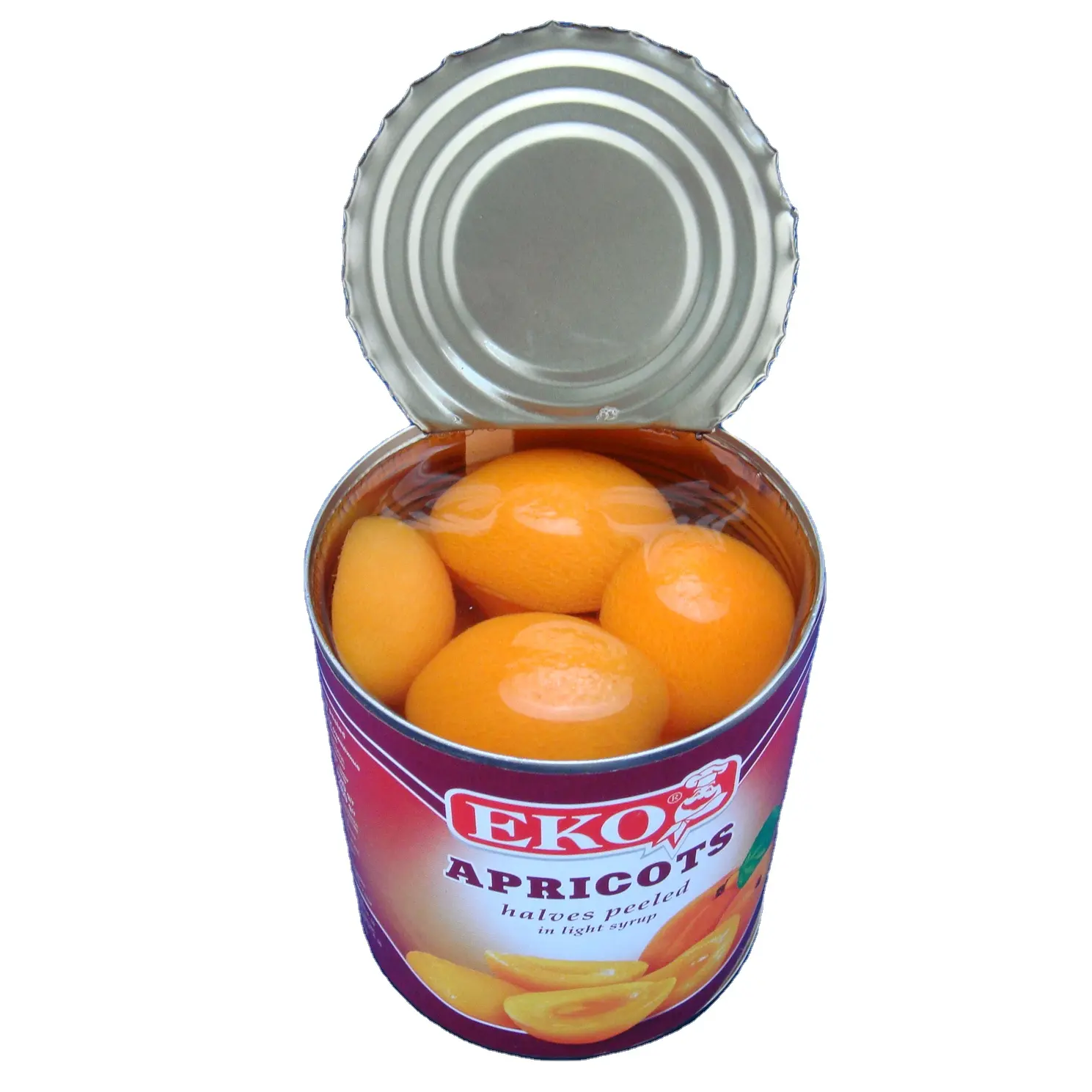 Консервированные абрикосовые половинки в легком сиропе по низкой цене от производителя консервированных продуктов