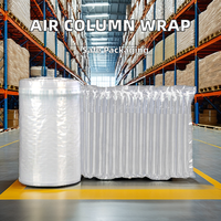 Emballage gonflable transparent antichoc PA+PE, coussin d'air, film plastique à bulles, rouleau, processus de moulage par soufflage en usine