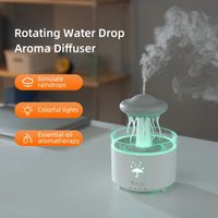 Diffuseur d'arômes en forme de méduse à gouttes d'eau rotatives, télécommande, humidificateur d'air écologique, lumière LED, huile essentielle pour la maison