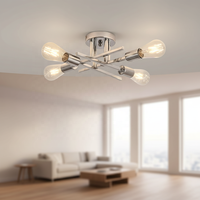 Plafonnier LED industriel moderne en fer forgé de style nordique avec interrupteur, montage en surface, éclairage intérieur multicolore pour ferme
