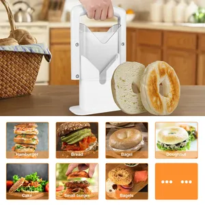 <b>Bagel</b> Cutter <b>Slicer</b> with Handle Household <b>Bagel</b> <b>Slicer</b> Stainless Steel <b>Bagel</b> Precision Cutter Reusable Bread <b>Slicer</b> Kitchen Tool - Product Image 3