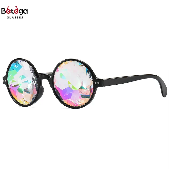 Kaleidoskop-Glas gerippte Mosaik-Brillen Nacht-Sho-Cool Quadratische Elemente Sonnenbrille