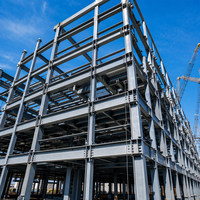 Bâtiment de bureau en structure acier multi-niveaux personnalisé, bâtiment stable, durable et élégant, conforme aux normes GB ASTM