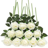Grand lot de roses fleurs artificielles rouge rose bouquet de roses artificielles réalistes pour les mariages