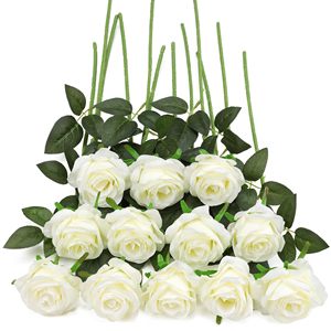 Grand lot <span class=keywords><strong>de</strong></span> <span class=keywords><strong>roses</strong></span> fleurs artificielles <span class=keywords><strong>rouge</strong></span> rose <span class=keywords><strong>bouquet</strong></span> <span class=keywords><strong>de</strong></span> <span class=keywords><strong>roses</strong></span> artificielles réalistes pour les mariages - Product Image 3