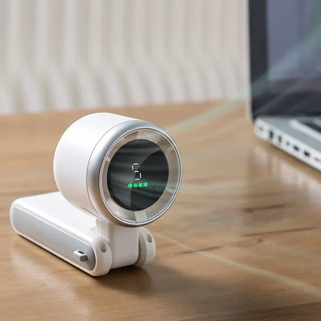 New Portable Handheld High-speed Powerful Adjustable Turbo USB RechargeableFans LED Display MINI Turbo Fan