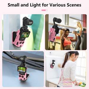 Amazear Magnetic Mount <b>Stand</b> for DJI Osmo Pocket 3 180° Adjustable <b>Desktop</b> Vertical Surface Holder Strong Suction Base (Pink) - Product Image 6
