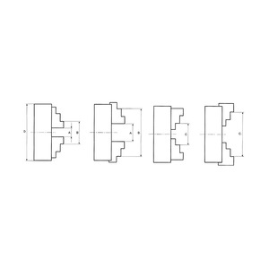 Fervi M049A/200 Mandrin auto-centrant de précision à 3 + 3 mors D.200 - Product Image 3