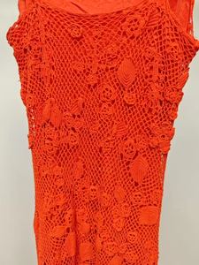 One Piece Mujer Casual Lana/Cachemira Cuello en V Cami con patrón floral Logotipo frontal Crochet a mano - Product Image 4