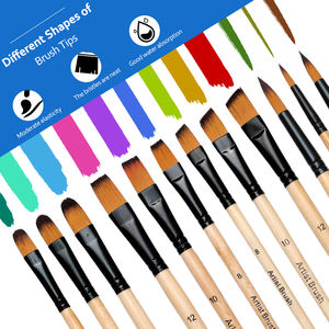 BOMEIJIA usine ventes Premium 6 pièces ensemble pinceaux de peinture ensemble pour professionnel acrylique <span class=keywords><strong>aquarelle</strong></span> peinture Art matériaux - Product Image 2