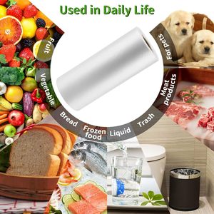 Produce Bags <b>Roll</b> 12x16 Clear Plastic Food Storage For Vegetables <b>Fruits</b> Bread Refrigerator - Product Image 4