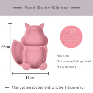 Ensemble de 5 pièces pour bébé en silicone, dessin animé, bol à ventouse, assiette, tasse, bavoir, cuillère, fourchette, 0-12 mois, antidérapant, sans BPA - Product Image 2