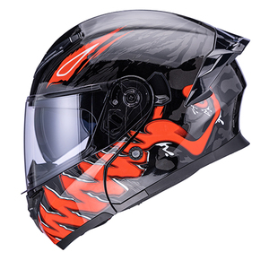 Casco de Motocicleta de Fibra de Carbono Predator Personalizado OEM con Bluetooth, Cascos de Motociclismo al por Mayor - Product Image 5