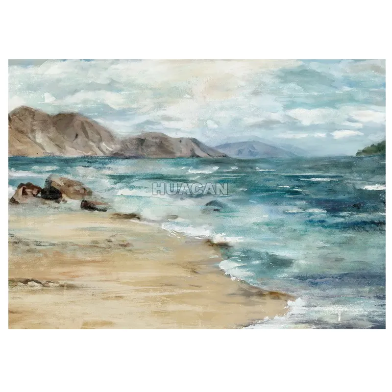 Huacan Oil Painting Landscape Wall Art Drawing On Canvas Artwork Seascape Handmade Painted For Home Decor