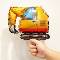Globos de Aluminio con Forma de Vehículos de la Serie Mini Transporte: Avión, Tren, Grúa, Vehículo de Ingeniería, Excavadora