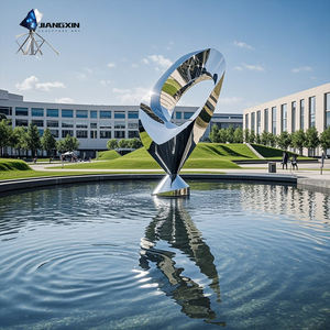 JIANGXIN solare-Tech tartaruga scultura-specchio autopulente acciaio e luce notturna 24K <span class=keywords><strong>oro</strong></span> accenti e motivi geometrici per palazzi - Product Image 6