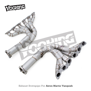 Colector de escape de longitud igualada de ajuste directo para <span class=keywords><strong>Aston</strong></span> <span class=keywords><strong>Martin</strong></span> <span class=keywords><strong>Vanquish</strong></span> V12 6.0L 2012-2016, para uso en calle y pista, con protector térmico y cabezal de escape - Product Image 6