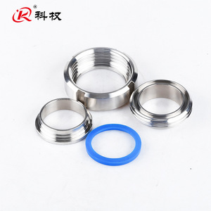 Kq Stainless Steel Sanitary <b>Adapter</b> DIN80 65 Round External Thread Male Female Connector - Product Image 2