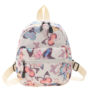 Mini sac à dos en nylon motif papillon zèbre personnalisé sac d'école quotidien mignon de <span class=keywords><strong>maternelle</strong></span> avec fermeture à glissière pour filles dames - Product Image 1