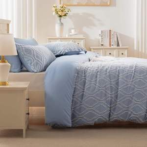 Juego de Ropa de Cama Boho de Microfibra con Diseño de Mechones, Tamaño Individual, 2 Piezas, para Todas las Temporadas, Venta al Por Mayor - Product Image 1
