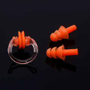 Juego de tapones para los oídos con clip para la nariz, de silicona, impermeables, universales para deportes acuáticos - Product Image 3