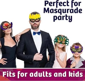 Maschera Animale Bianca Fai-<span class=keywords><strong>da</strong></span>-Te Mezza Faccia per Costume Cosplay Artigianato Festa Compleanno Carnevale Vacanze Danza - Product Image 2