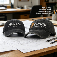 Gorra de béisbol estilo Dad Hat, personalizada, de 6 paneles, de algodón lavado vintage, con parche bordado con el logo, para deportes al aire libre, desgastada, sin estructura.